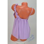 Vékonypántos-Fodros Lila, Rövid Derekú Felső! XL-es