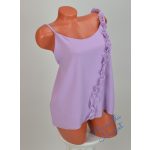 Vékonypántos-Fodros Lila, Rövid Derekú Felső! XL-es