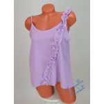 Vékonypántos-Fodros Lila, Rövid Derekú Felső! XL-es