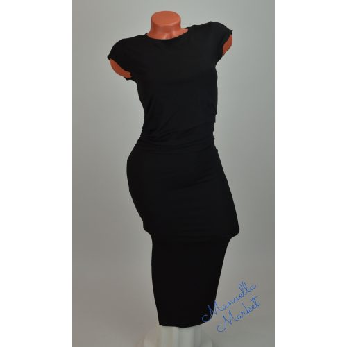 Húzott Oldalú Fekete Csőruha! M/L-es