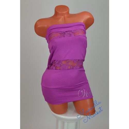 Csipkebetétes Rugalmas Anyagú Csőtop! XL/XXL-es