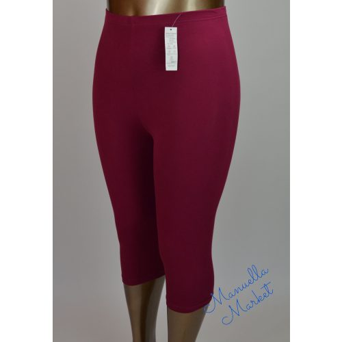 Sima Bordó Bambusz Molett Térd Leggings! 6XL/7XL-es