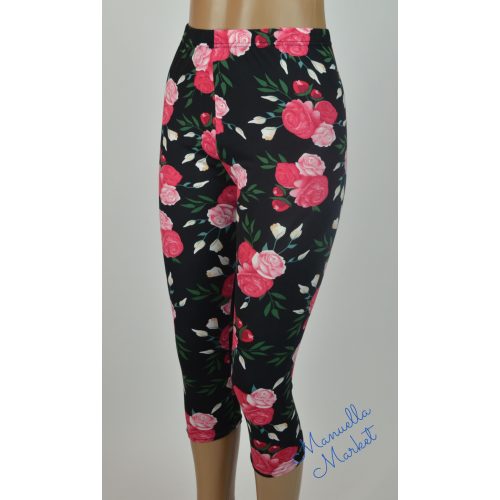 Színes Virág Mintás, Vékony Capri Leggings! S-L (1) 