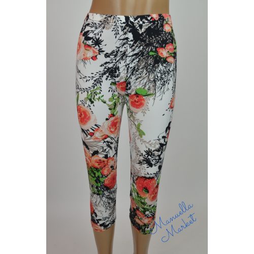 Virág Mintás, Vékony Capri Leggings! S-L   (2)