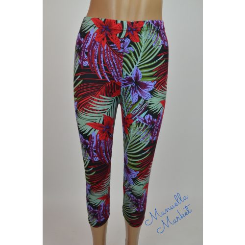 Virág Mintás, Vékony Capri Leggings! S-L   (3)