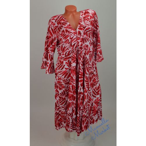Kifelé Bővülő Mintás 100% Pamut Ruha! XL/XXL-es