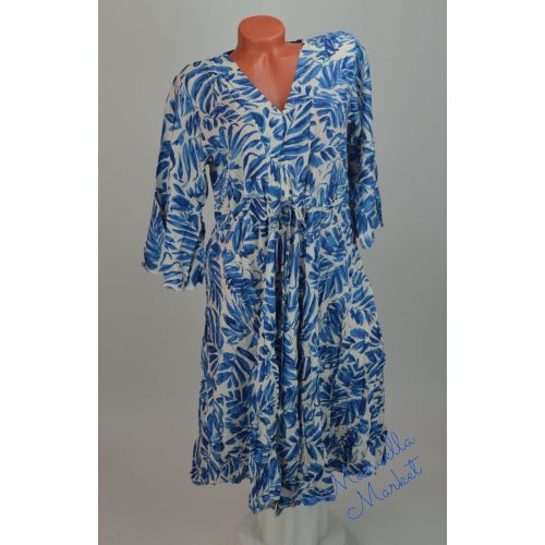 Kifelé Bővülő Mintás 100% Pamut Ruha! XL/XXL-es