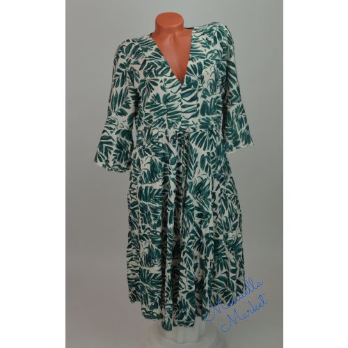 Kifelé Bővülő Mintás 100% Pamut Ruha! XL/XXL-es