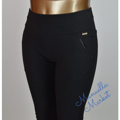 Elegáns Plus Size Méretű, Elasztikus Fekete Nadrág! 10XL/11XL-es