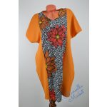 Mustársárga Virág Mintázatú Zsebes Ruha/Tunika! M-es