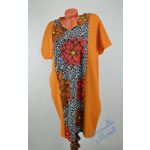 Mustársárga Virág Mintázatú Zsebes Ruha/Tunika! M-es