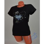 Apró Köves Szivecskés Pamut Póló! L/XL-es