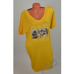 V-nyakú, Fotó Mintás Napsárga Tunika! XL/XXL-es