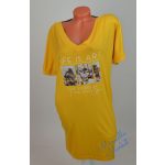 V-nyakú, Fotó Mintás Napsárga Tunika! XL/XXL-es