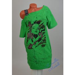 Extrahosszított Csajos Zöld Tunika/Ruha! 1
