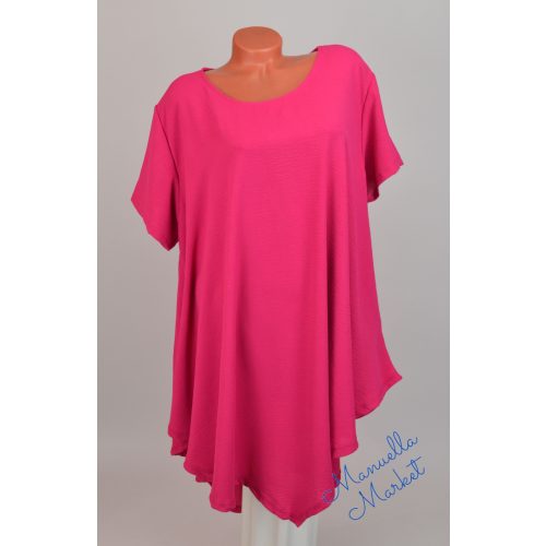 Kifelé Bővülő, V-Aljú Nagy Méretű Rövid Ruha/Tunika! Pink