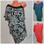 Extrahosszított Fekete-Fehér Mintás Tunika/Ruha!