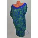 Extrahosszított Kék-Zöld Mintás Tunika/Ruha!