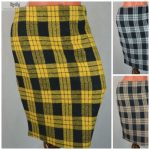 Kötött Rácsos Mintázatú Szoknya!Barna-Fekete  S-es