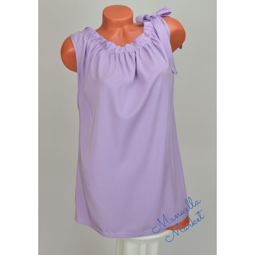 Lila Húzott Nyakú Ujjatlan Molett Felső! 4XL-es