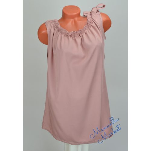 Tüdő Színű Húzott Nyakú Ujjatlan Molett Felső! 2XL-es